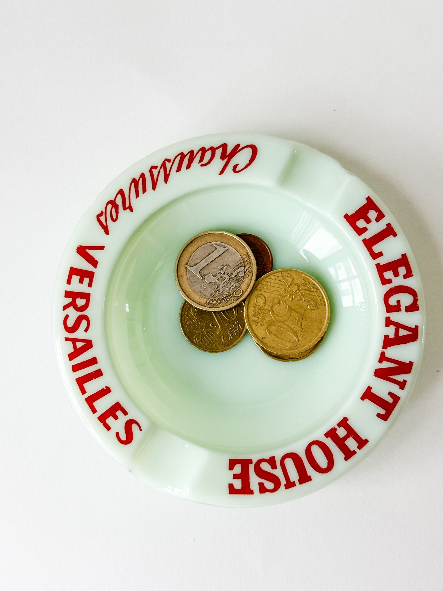 Small Round Mint Green Ashtray