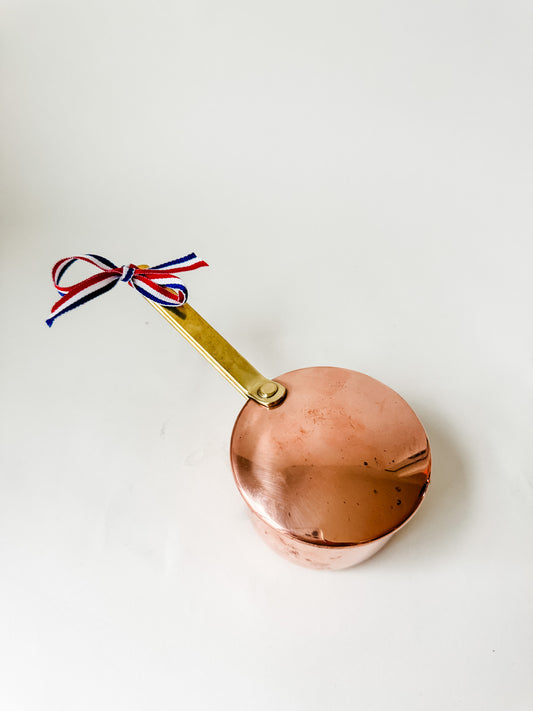 Mini Copper Pot With Matching Lid and Handles