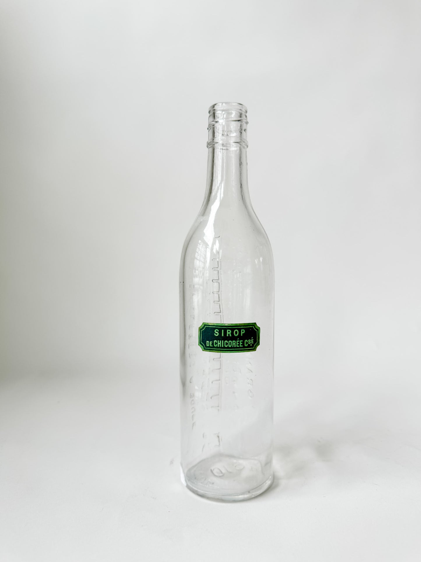 Vintage French Sirop Bottle With Original Label