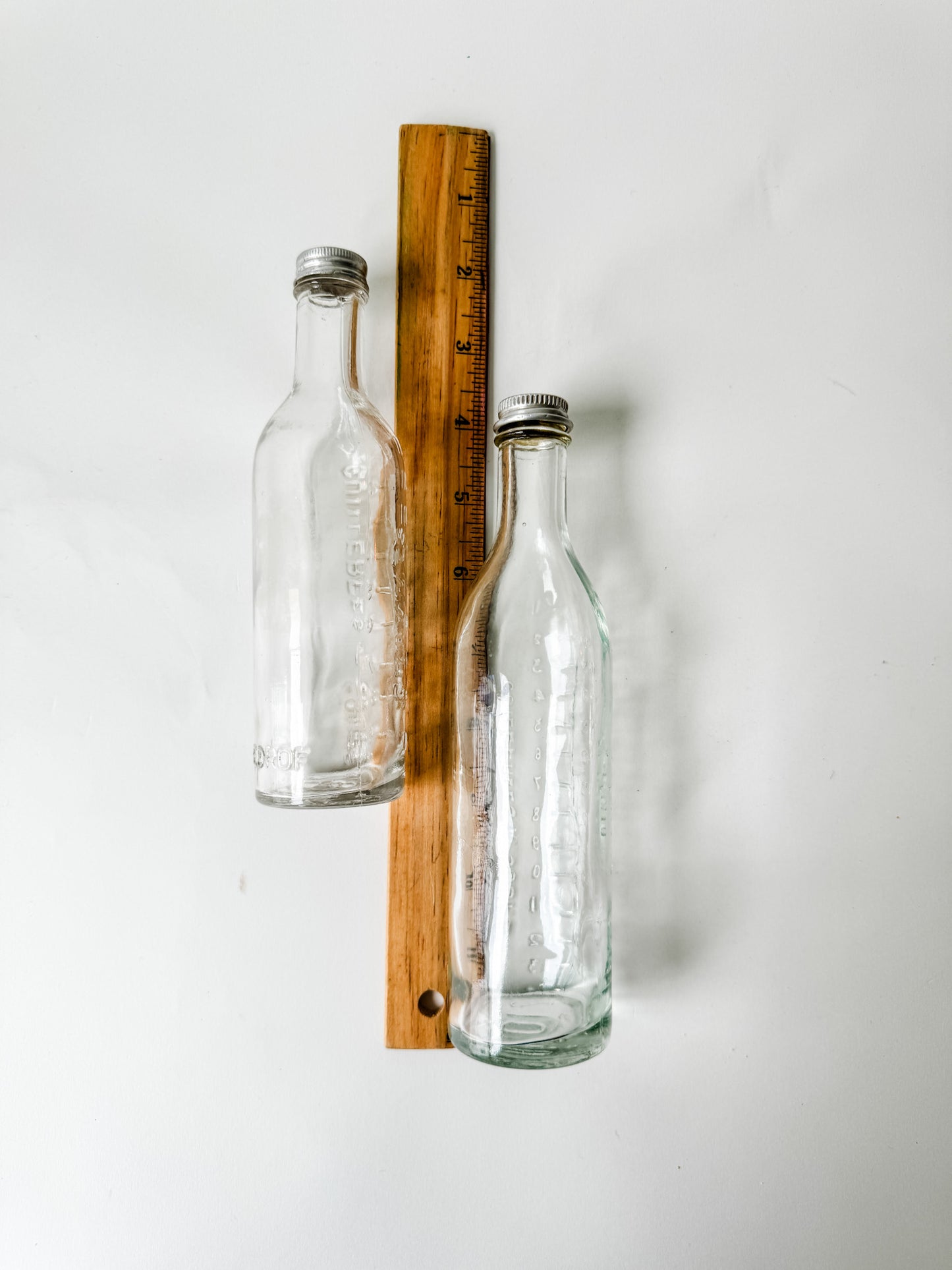 Vintage French Sirop Bottles With Caps (set of 2)