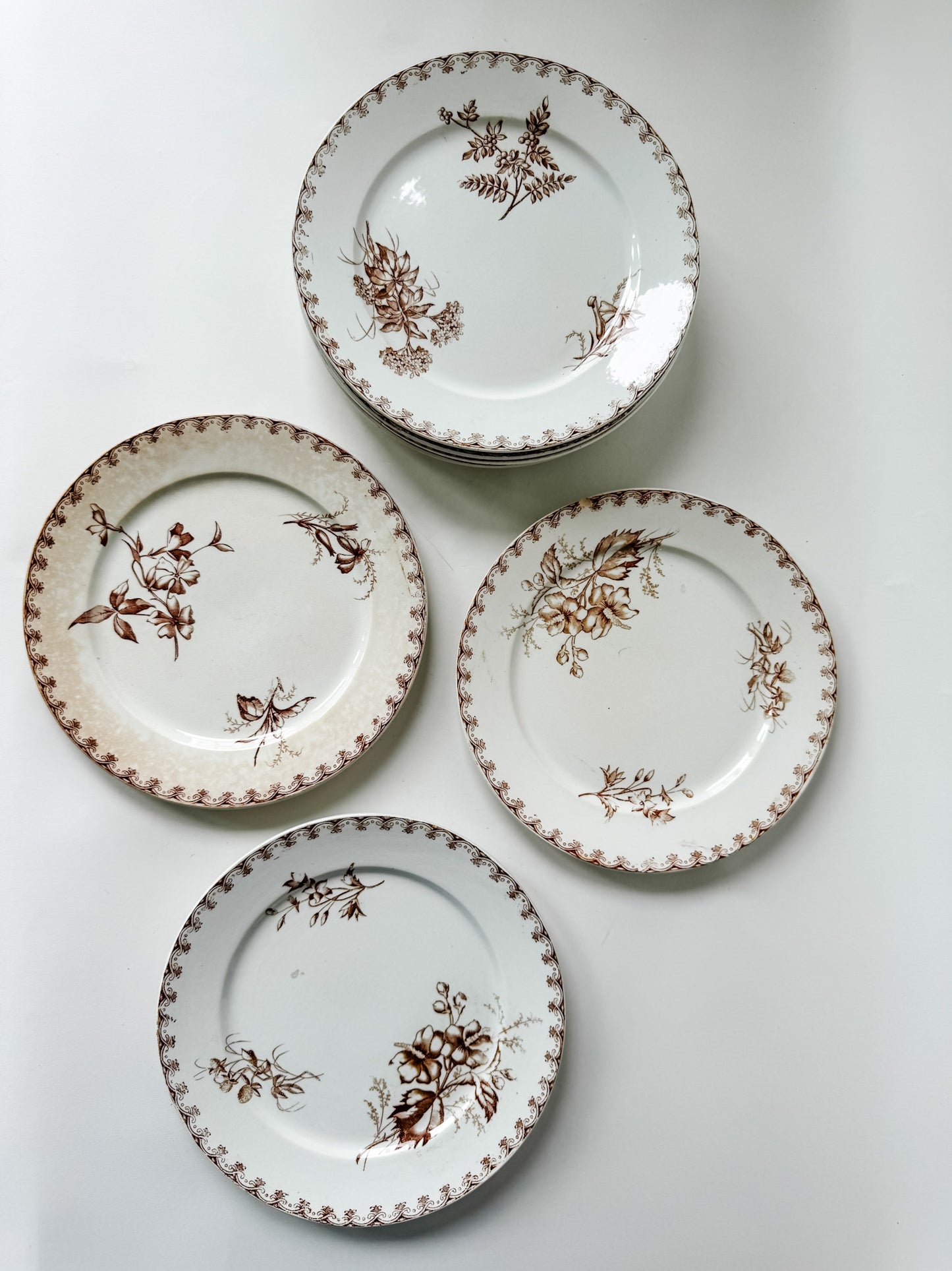 Vintage French Lunch Plates (sold individually)