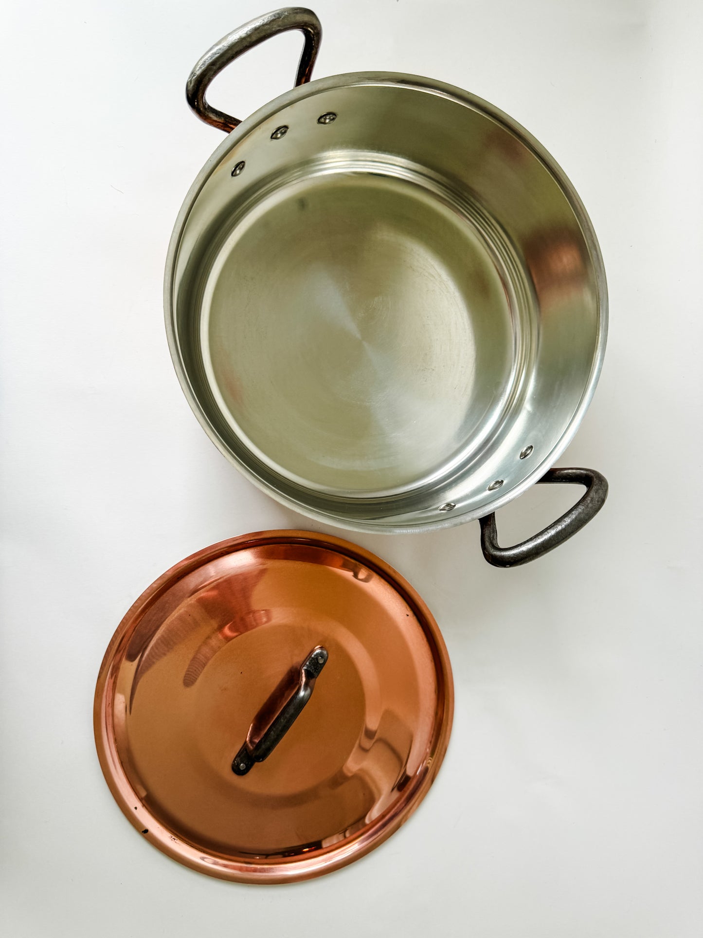 Large French Casserole Pan With Lid (Stamped "Fabrication Francaise")