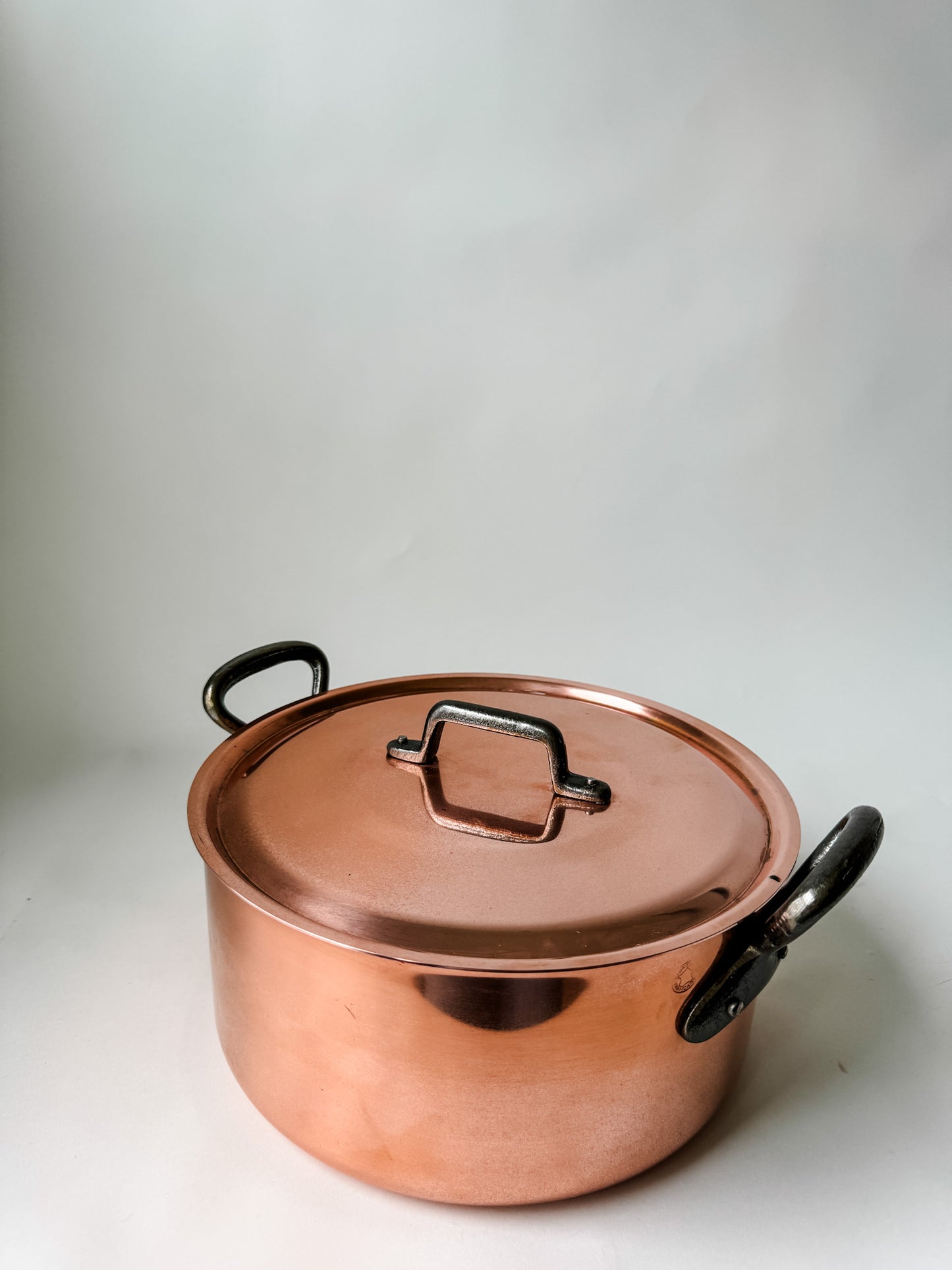 Large French Casserole Pan With Lid (Stamped "Fabrication Francaise")