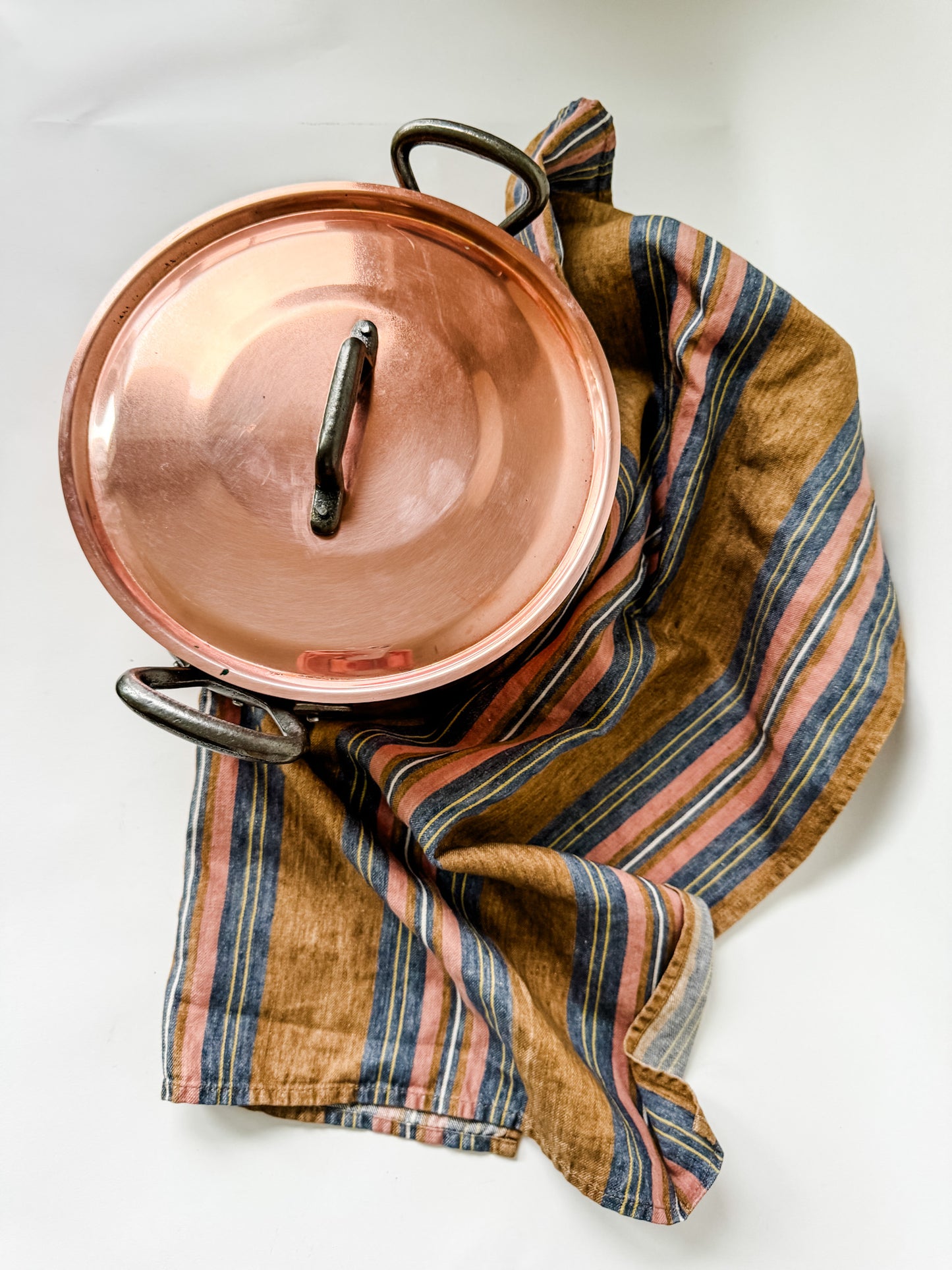 Large French Casserole Pan With Lid (Stamped "Fabrication Francaise")