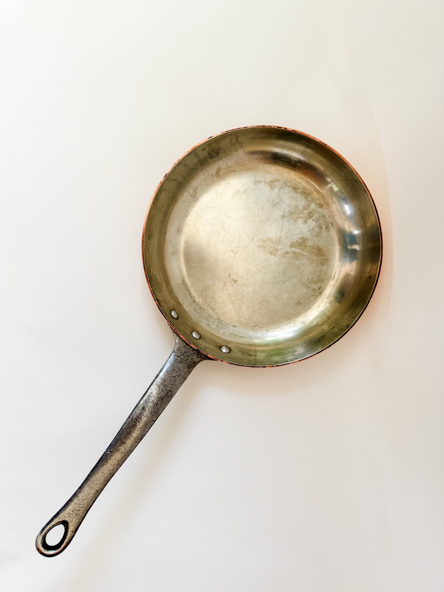 10" Copper Saute Pan (Stamped "Fabrication Francaise"