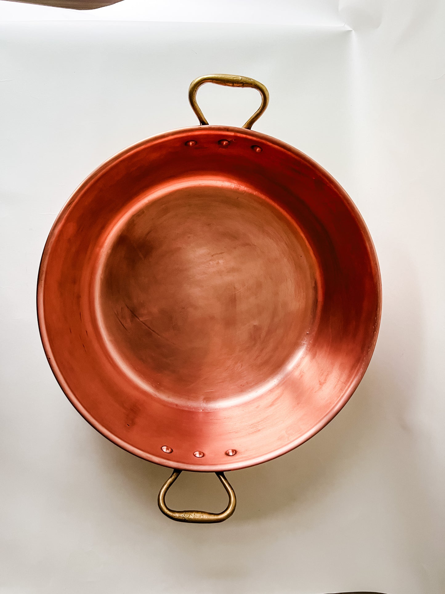 Large Vintage Copper Preserving Pan