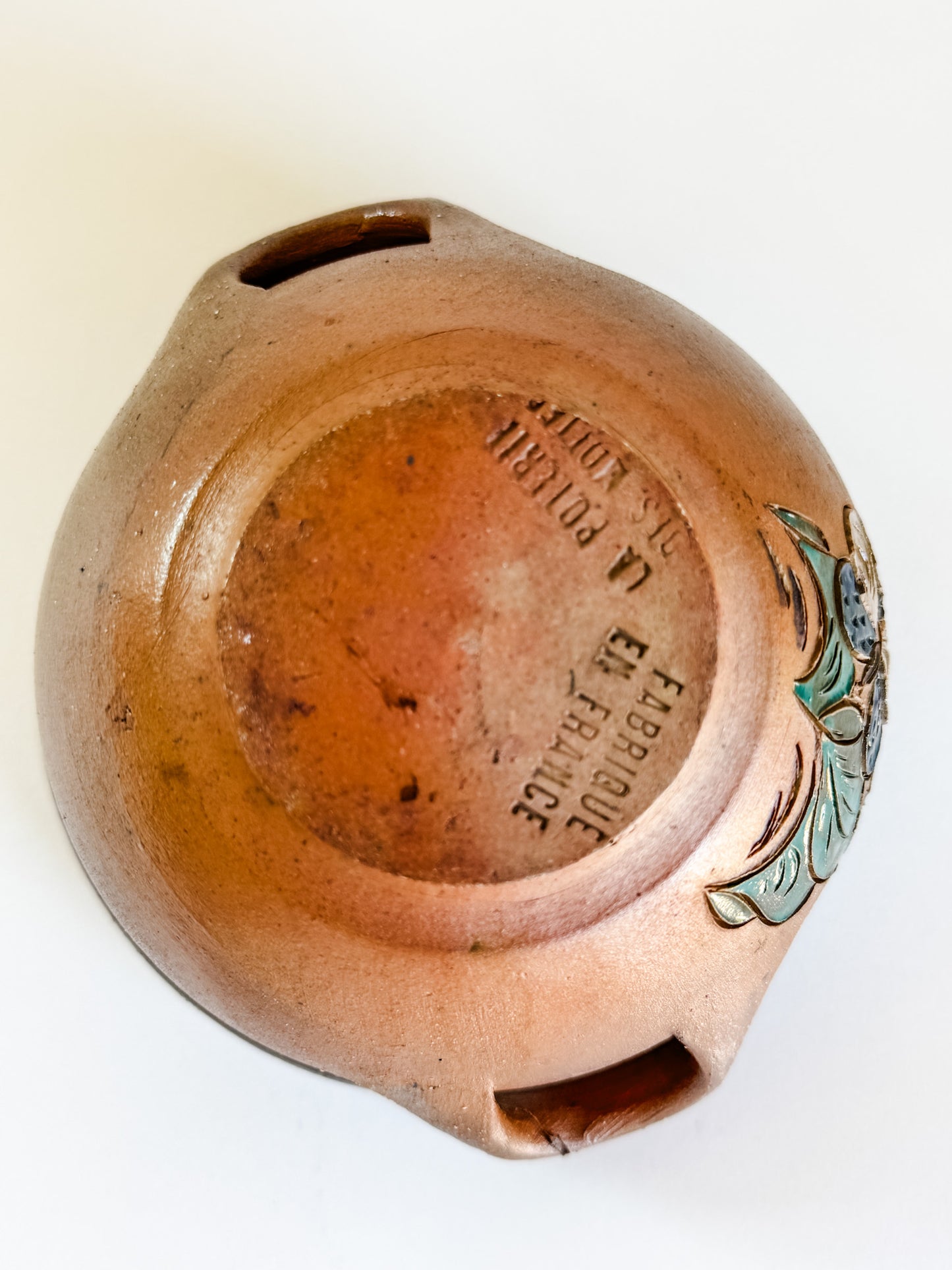 La Poterie des Mottes Stoneware Bowl With Floral Design