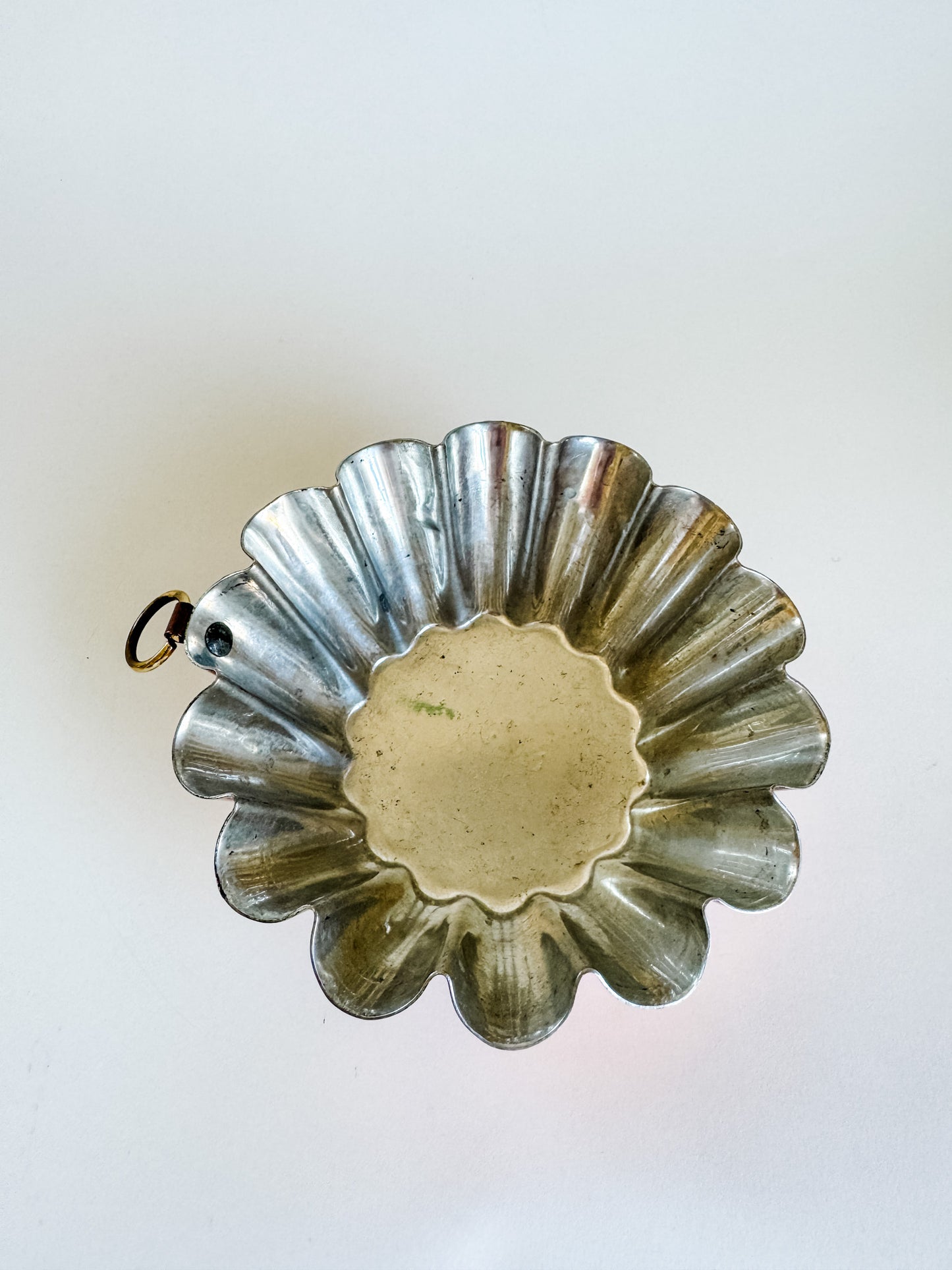 Vintage French Copper Mold With Scalloped Edges