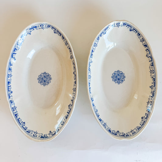 Oval Dish With French Blue Pattern (sold individually)