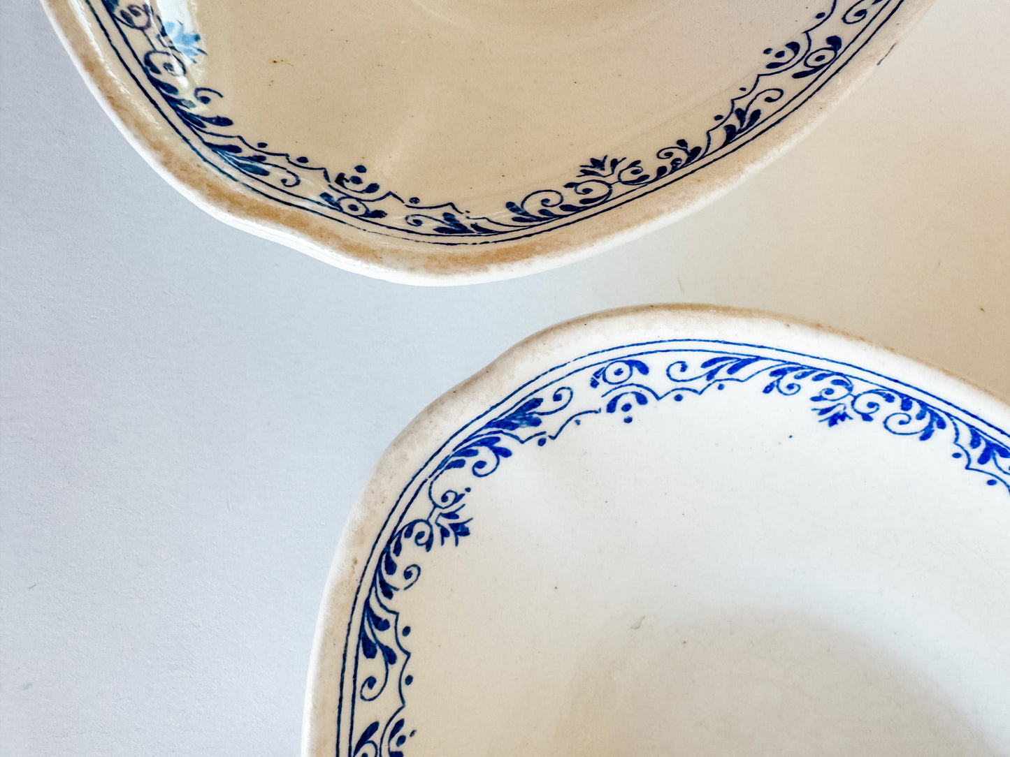 Oval Dish With French Blue Pattern (sold individually)
