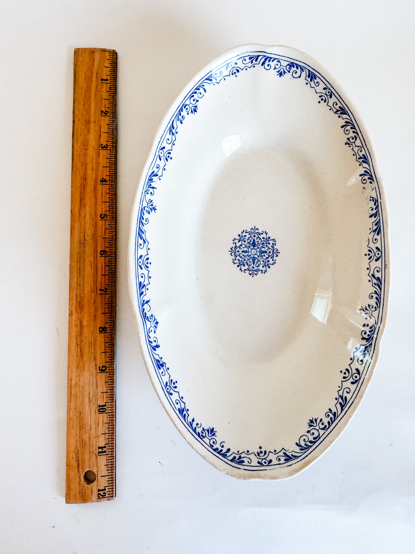 Oval Dish With French Blue Pattern (sold individually)