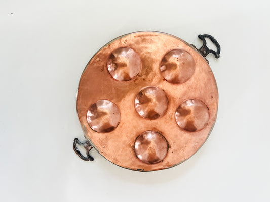 Vintage Copper Escargot Pan