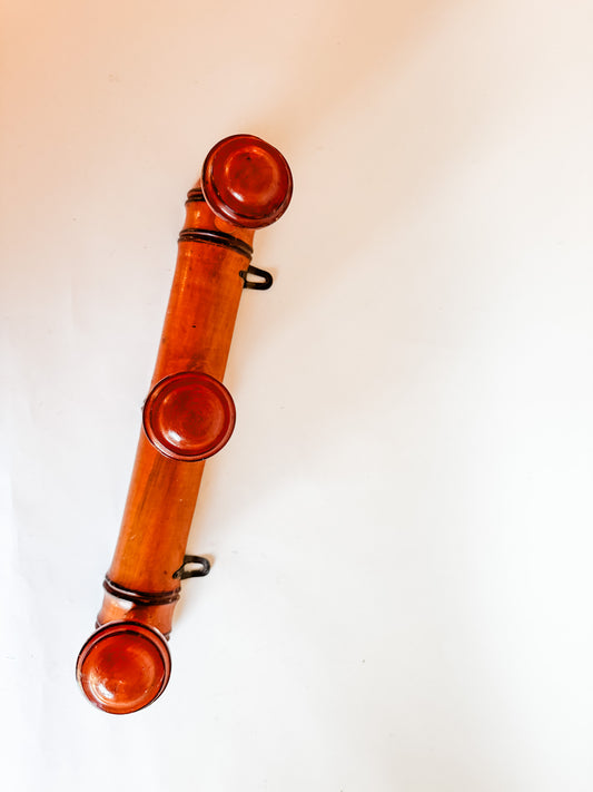 3-Peg Vintage Wooden Wall Hooks