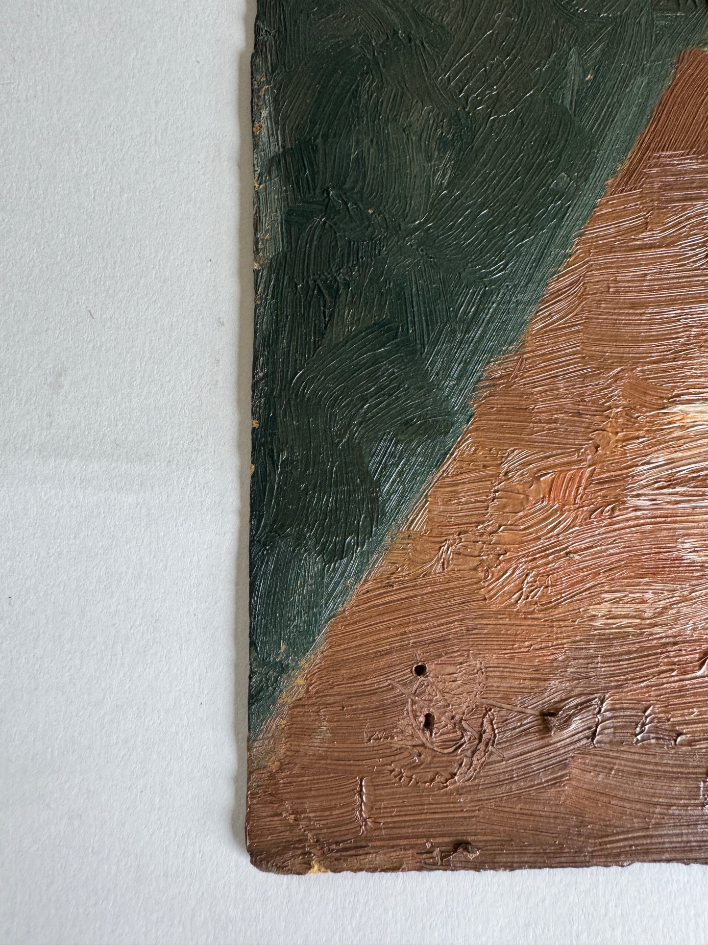 Double-Sided Vintage French Oil Painting