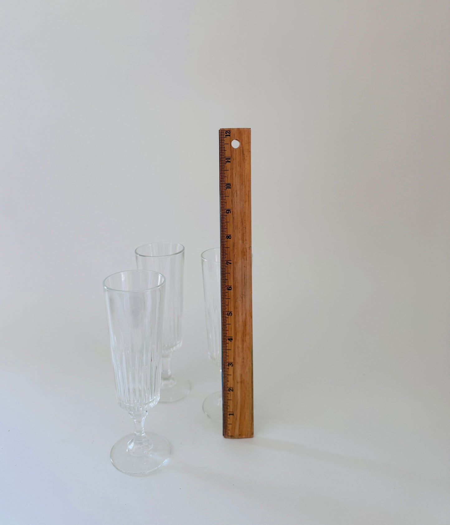 Cut Glass Champagne Flutes (set of 3)