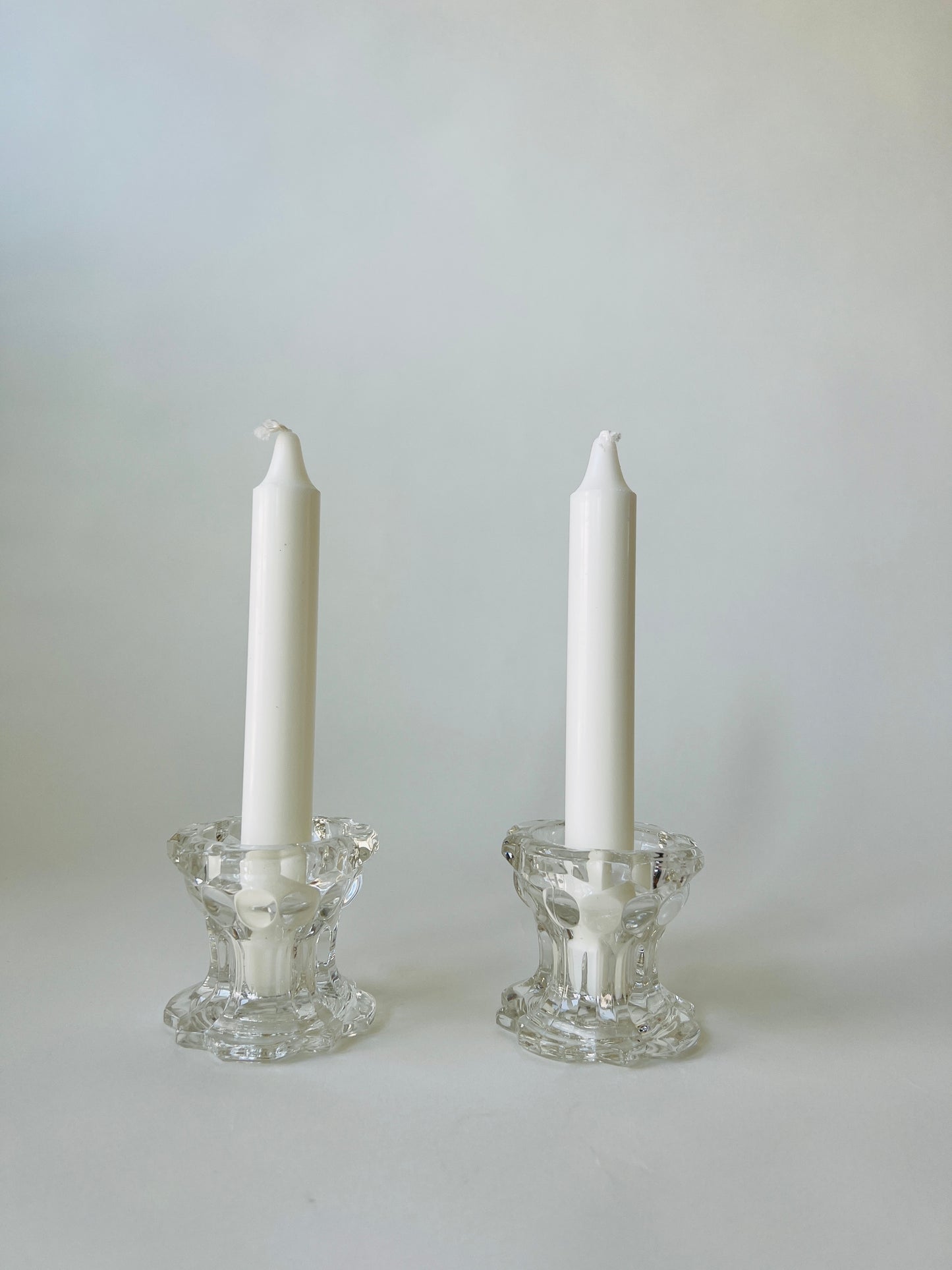 French Crystal Candle Holders