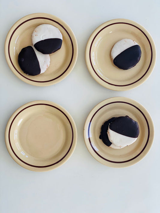 Brown Rimmed Cookie Plates
